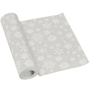 Mittelgurt PAW AIRLAID 40cm x 24m Schneeflocken silber